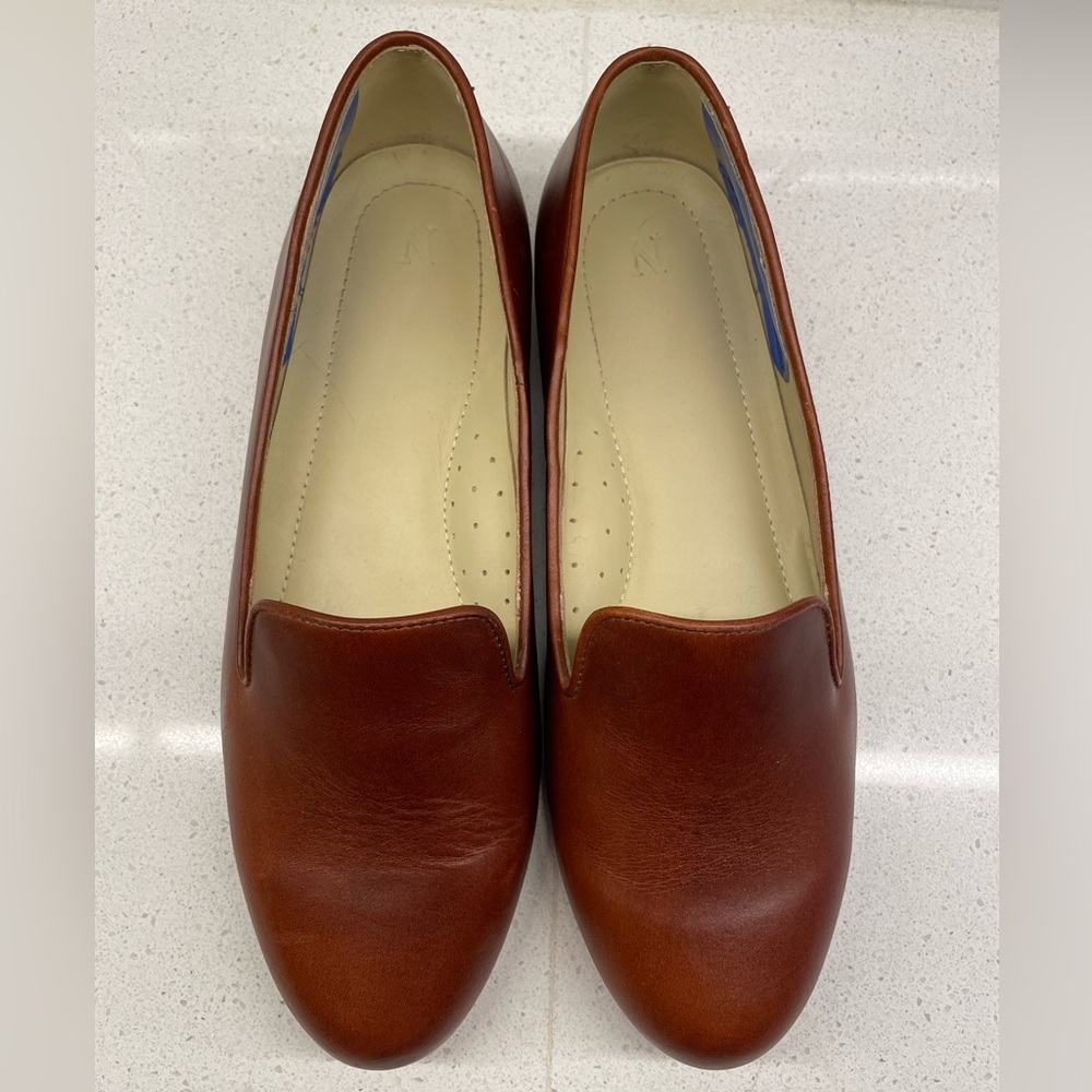 Nisolo womens brown/tan loafers size 8